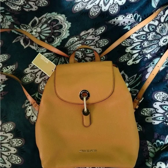 Michael Kors Tan Leather Backpack - Picture 3 of 3